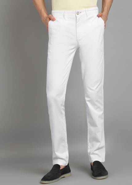 KILLER Slim Fit Men White Trousers