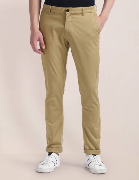 U.S. POLO ASSN. Regular Fit Men Brown Trousers