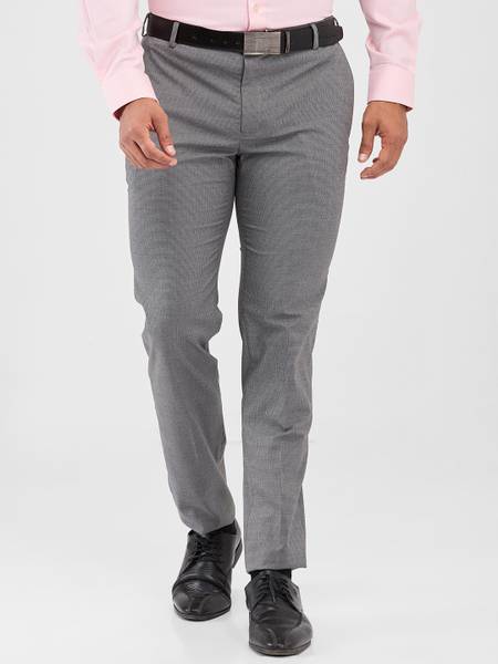 Raymond Slim Fit Men Grey Trousers