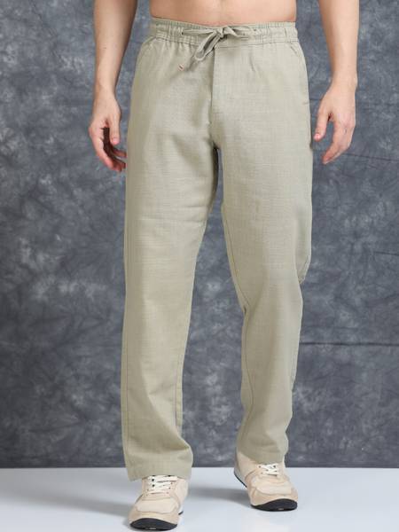 Roadster Relaxed Men Gold Trousers
