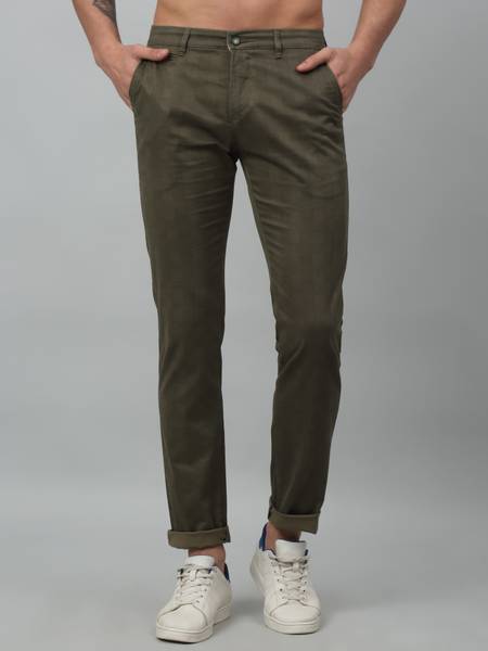CANTABIL Regular Fit Men Green Trousers