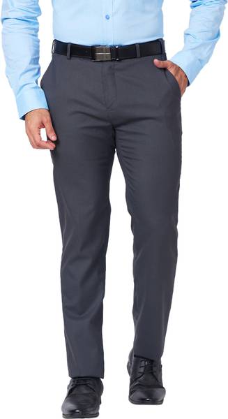 Raymond Slim Fit Men Grey Trousers