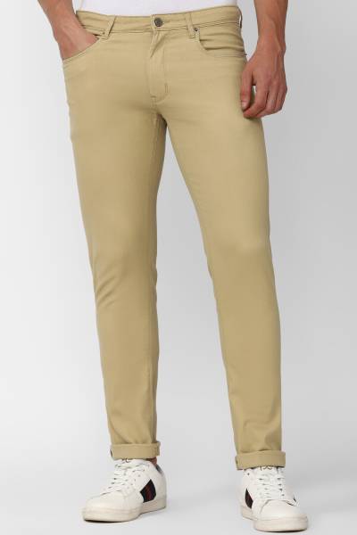 PETER ENGLAND Skinny Fit Men Khaki Trousers