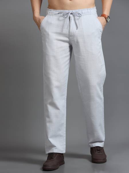 CAZZBA Relaxed Men White Trousers