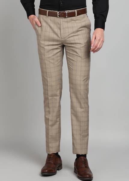 Raymond Slim Fit Men Brown Trousers