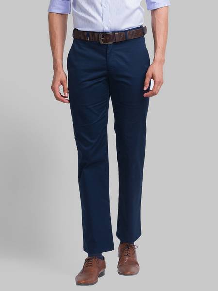 PARK AVENUE Skinny Fit Men Blue Trousers
