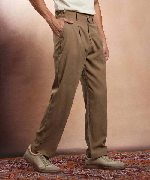 CAMPUS SUTRA Straight Fit Men Brown Trousers