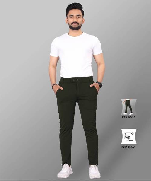 METRONAUT Regular Fit Men Green Trousers