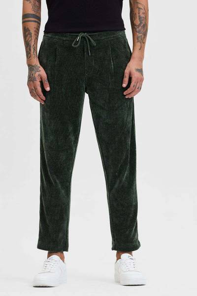 Snitch Relaxed Men Green Trousers