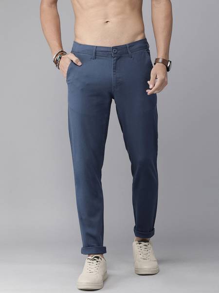 Roadster Regular Fit Men Blue Trousers