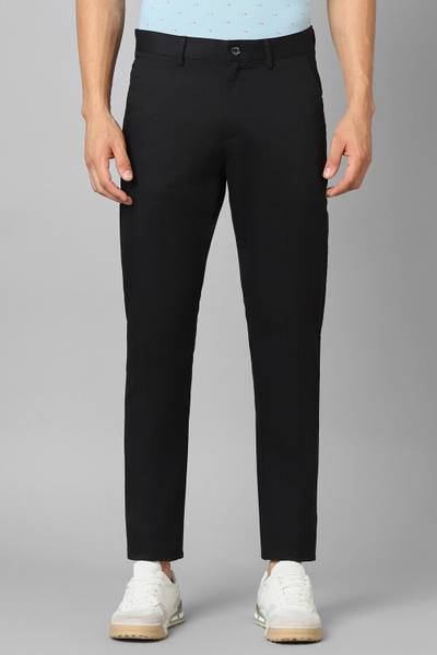 Allen Solly Regular Fit Men Black Trousers