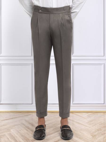 Klotthe Slim Fit Men Brown Trousers