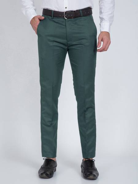 CYPHUS Regular Fit Men Light Green Trousers
