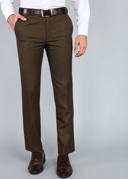Raymond Slim Fit Men Brown Trousers