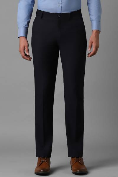 LOUIS PHILIPPE Slim Fit Men Blue Trousers