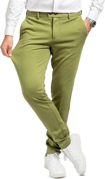 AVOLT Slim Fit Men Green Trousers