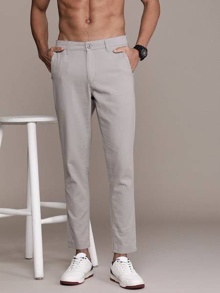 Roadster Slim Fit Men Grey Trousers