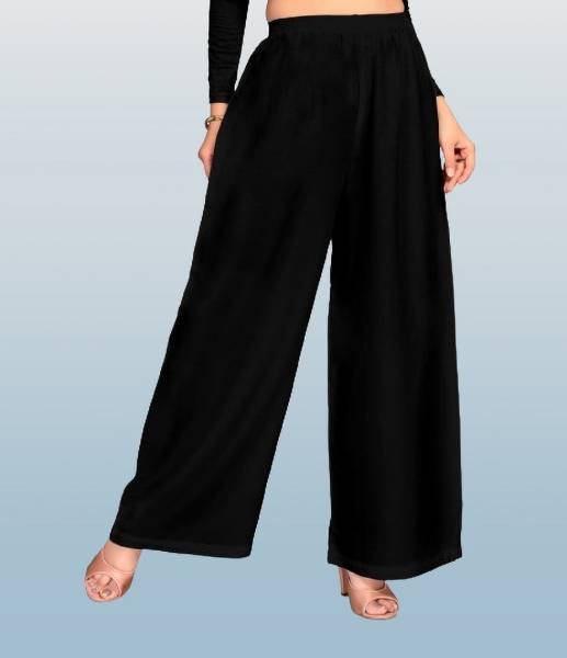 5stitch Regular Fit Women Black Trousers