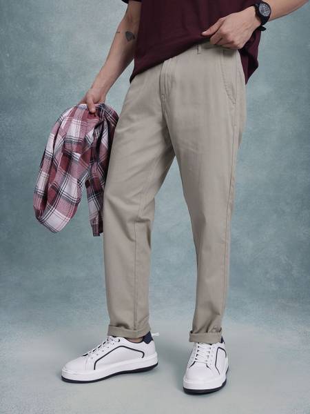 Roadster Regular Fit Men Brown Trousers