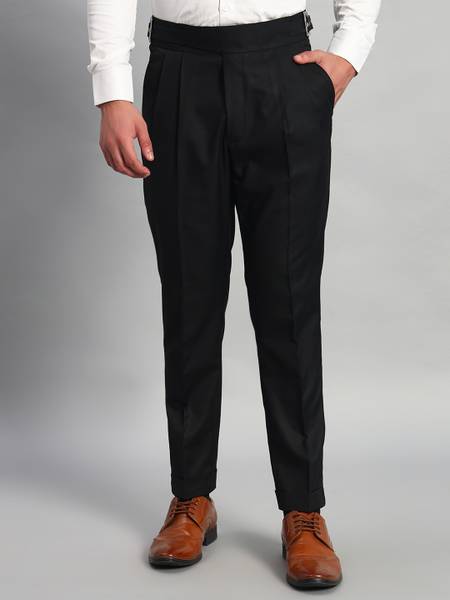 FASHIONEMPIRE Regular Fit Men Black Trousers
