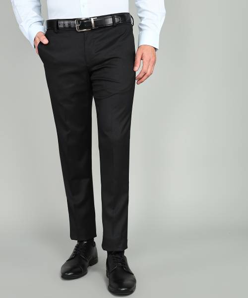 ARROW Tapered Men Black Trousers