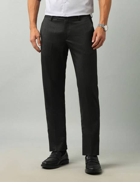 ARROW Regular Fit Men Grey Trousers