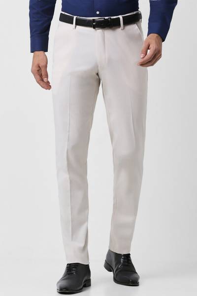 PETER ENGLAND Slim Fit Men White Trousers
