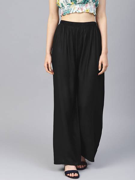 Go Gazab Regular Fit Women Black Trousers