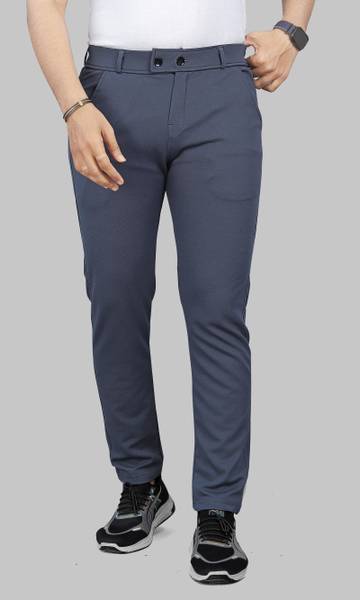 COMBRAIDED Straight Fit Men Grey Trousers