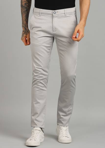KILLER Slim Fit Men Grey Trousers