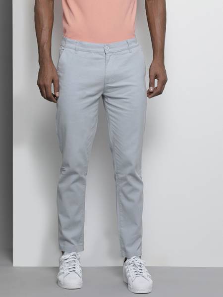 The Indian Garage Co. Slim Fit Men Blue Trousers