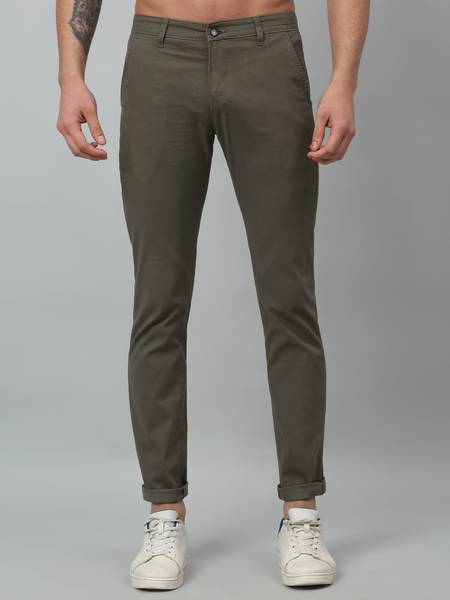 CANTABIL Regular Fit Men Green Trousers