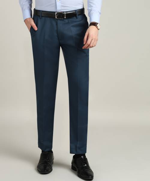 METRONAUT Slim Fit Men Polyester Blue Trousers