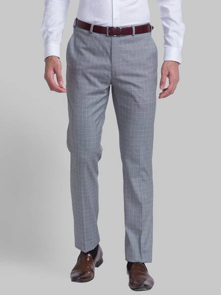 Raymond Regular Fit Men Grey Trousers
