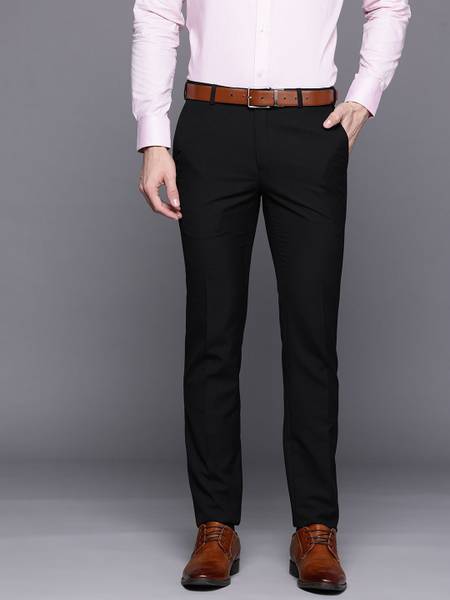 Raymond Slim Fit Men Black Trousers