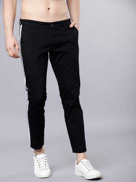 HIGHLANDER Slim Fit Men Black Trousers