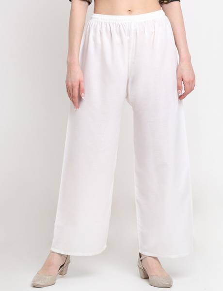 Style Access Flared Women White Trousers