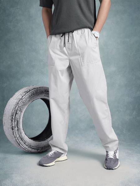 Roadster Relaxed Men Grey Trousers