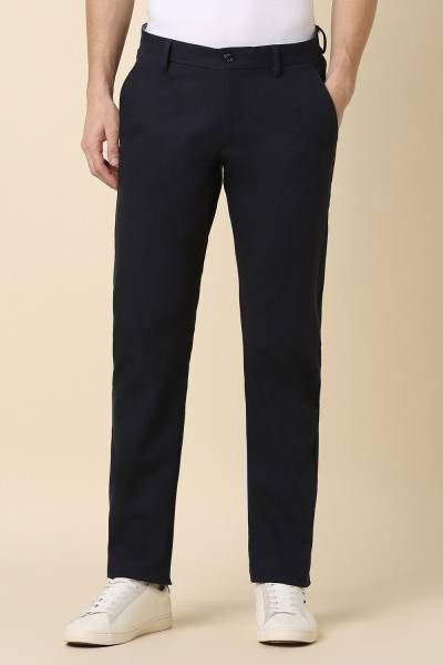 Allen Solly Slim Fit Men Black Trousers