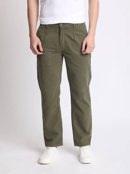 iVOC Relaxed Men Dark Green Trousers