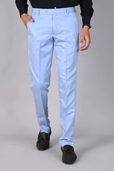 MANCREW Regular Fit Men Light Blue Trousers