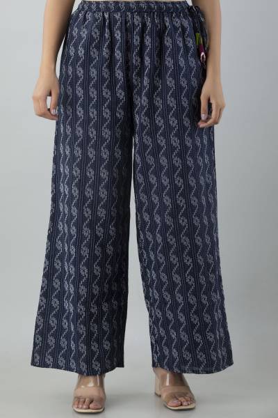 KANCHUK Regular Fit Women Dark Blue Trousers