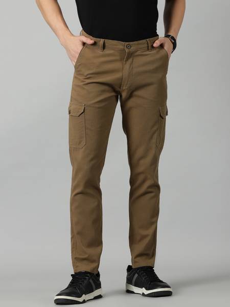 Swag Rider Regular Fit Men Brown Trousers