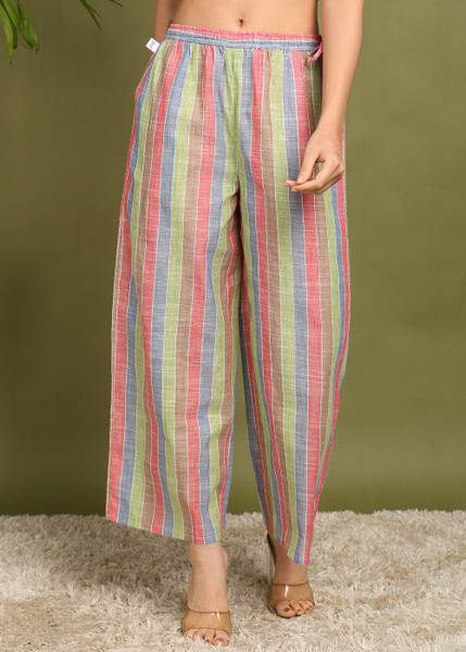KANCHUK Regular Fit Women Multicolor Trousers