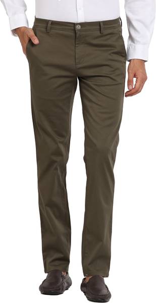 TURTLE Skinny Fit Men Brown Trousers