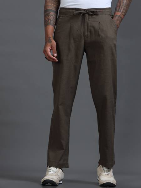 Roadster Relaxed Men Light Green Trousers