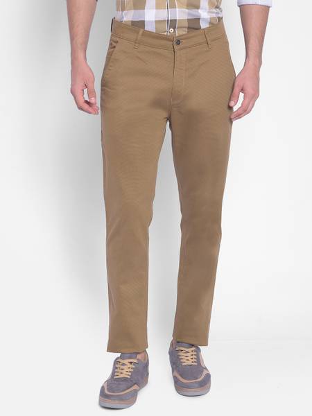 CRIMSOUNE CLUB Regular Fit Men Brown Trousers