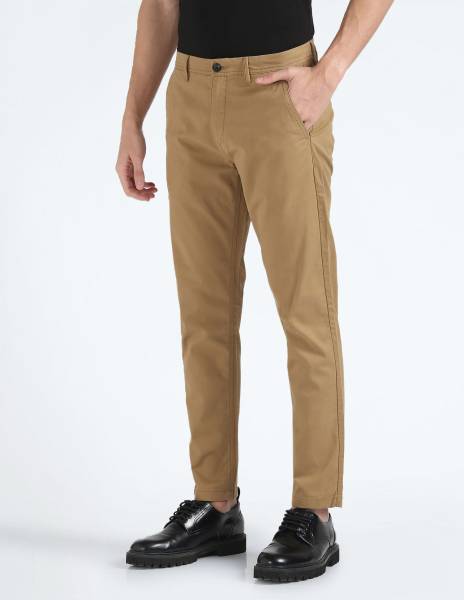 FLYING MACHINE Regular Fit Men Brown Trousers