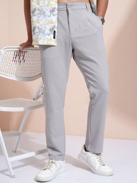HIGHLANDER Regular Fit Men Grey Trousers