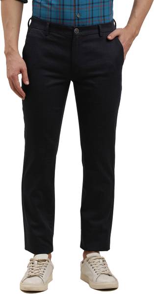 TURTLE Skinny Fit Men Dark Blue Trousers